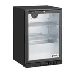 Unity U-CF1, 18-Inch Black Glass Swing Door Countertop Display Freezer with Top Lit Header