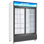 Unity U-GM2-S, 52-Inch Two Sliding Glass Door Merchandiser Refrigerator with LED Lighting