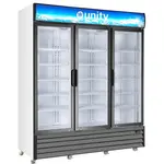 Unity U-GM3, 68-Inch Three Glass Door Merchandiser Refrigerator with LED Lighting