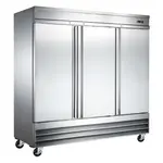 Universal Coolers RIFI-81, 81-inch Stainless Steel Solid Reach-In Freezer, 72 Cu. Ft.