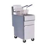 USR Brands ENFF400N/L, Natural Gas 50 lb. Stainless Steel Floor Fryer