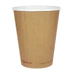 Vegware KRC-8, 8-Ounce Kraft Ripple Double Wall Hot Cup, 1000/CS, ASTM, BPI, Cedar Grove, OK Compost