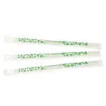 Vegware SS05-GS-W, 8.25-Inch x 5 mm Logo Wrapped Jumbo PLA Straw, 4800/CS, ASTM, BPI, Cedar Grove, OK Compost