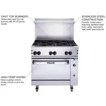 Vulcan 36S-6BP, 36-Inch Gas Restaurant Range