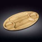 Wilmax WL-771041/A 18x10-Inch Wood Pattern 3-Section Food Serving Platter, 24/CS