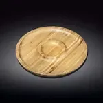 Wilmax WL-771046/A 8-Inch Round 2-Section Food Serving Bamboo Platter, 48/CS