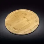 Wilmax WL-771092/A 14-Inch Round Bamboo Serving Board, 12/CS