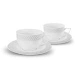 Wilmax WL-880105, 8 oz. Julia Collection White Porcelain Tea Cup & Saucer, 6 Set/CS (Discontinued)