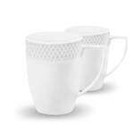 Wilmax WL-880108/2C, Two 12 oz. Julia Collection White Porcelain Tea Mugs in a Gift Box, 24 Sets/CS