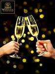Wilmax WL-888049/2C 9 Oz Crystalline Champagne Flute, 12 Set/CS (Discontinued)