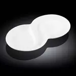 Wilmax WL-992488/A 12.5-Inch White Porcelain Divided Dish, 18/CS