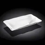 Wilmax WL-992589/A 8x4.5-Inch White Porcelain Divided Dish, 48/CS