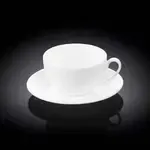 Wilmax WL-993000/AB 8 Oz Olivia White Porcelain Tea Cup with Saucer, 36/CS