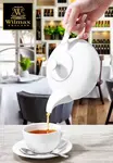 Wilmax WL-994000/A 39 Oz White Porcelain Teapot, 24/CS (Discontinued)