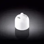 Wilmax WL-995017/A 9 Oz White Porcelain Sugar Bowl with Lid, 36/CS