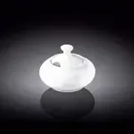 Wilmax WL-995021/A 8 Oz White Porcelain Sugar Bowl with Lid, 36/CS