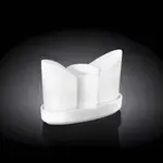 Wilmax WL-996117/SP White Porcelain Salt&Pepper Set, 36/CS