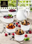 Wilmax WL-996122/3C White Porcelain Ramekin Set, 8/CS