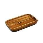 Wilmax ZG-660208, 8x5-Inch Acacia Wood Rectangle Stackable Tray, 36/CS