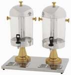 Winco 906, 7.5-Quart Double Juice Dispensers with Gold Legs (Discontinued)