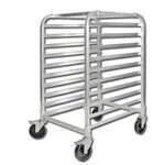 ALRK-10BK, 10-Tier Sheet Pan Rack with Brake, 3" Spacing, Aluminum