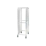 Winco ALRK-20R, 20-Tier Aluminum Economy Sheet Pan Rack with Brakes and 3-Inch Spacing, NSF