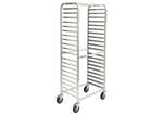 Winco AWRS-20BK Welded 20-Tier Aluminum Sheet Pan Rack with Brakes, 3-Inch Spacing, EA