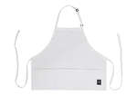 BA-2724W 24x27.5-Inch White Mid-Length Bib Apron with 3-Pockets, EA
