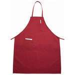 BA-PRD, 31x26-Inch Red Full Length Bib Apron with Pocket