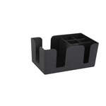 BC-6, 6-Compartment Plastic Bar Caddy, Black