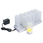 CLR-12S, Rechargeable Tealight with Plastic Cup Battery Included, 12-Piece Set