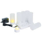 Winco CLR-6S, Rechargable Tealights with Plastic Cup, Battery Included, 6-Piece Set (Discontinued)