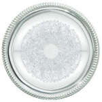 CMT-14, 14-Inch Chrome Plated Round Serving Tray with Engraved Edge
