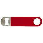 CO-301PR, Flat Bottle Opener PVC-Coated Red