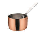 DCWA-202C, 2.75-Inch Dia Stainless Steel Mini Sauce Pan with Long Handle, Copper Plated