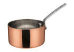 DCWA-203C, 3.12-Inch Dia Stainless Steel Mini Sauce Pan with Long Handle, Copper Plated