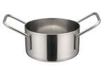 Winco DCWE-102S, 3.12-Inch Dia Stainless Steel Mini Casserole Pot, 2 Handles (Discontinued)