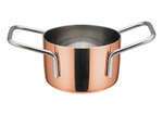 Winco DCWE-201C, 2.75-Inch Dia Stainless Steel Mini Casserole Pot, 2 Handles, Copper Plated (Discontinued)