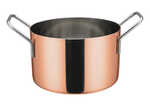 DCWE-205C, 4.75-Inch Dia Stainless Steel Mini Casserole Pot, 2 Handles, Copper Plated