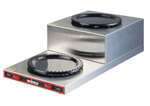 ECW-2S, 2-Burner Electric Coffee Warmer Step-Up Double Burners, 120V~60Hz, 100W per burner