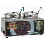 Winco ESM-27HNB, Soup Merchandiser with two 7-Quart Insets, "Hot Hearty", No Menu Board