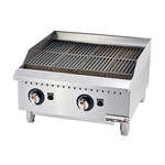 Winco GCB-24R, 24-Inch Spectrum Gas Charbroiler with 2 Cooking Zones, NSF-4, ETL, (Discontinued)