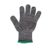GCRA-S, Small Gray Cut Resistant Glove, Anti-Microbial Agent, ANSI Lvl A5, Green Wristband