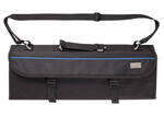 KBG-11, 11-slots Polyester Cutlery Knife Bag with Handle, Black