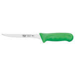 KWP-61G, 6-Inch Stal High Carbon Steel Stiff Straight Boning Knife, Polypropylene Handle, Green, NSF
