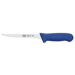 KWP-61U, 6-Inch Stal High Carbon Steel Stiff Straight Boning Knife, Polypropylene Handle, Blue, NSF
