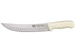 KWP-93, 9-Inch Stal High Carbon Steel Offset Bread Knife, Polypropylene Handle, White, NSF