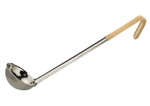 Winco LDCN-3, 3 Oz 12-Inch One Piece Stainless Steel Soup Ladle w/Coated Handle, Beige, NSF