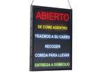 LED-21, 19x24-Inch All-in-One "OPEN" LED Sign, Spanish Version, EA
