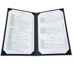 LMD-814BN Brown Two-Views Menu Cover for 8.5x14-Inch Insets